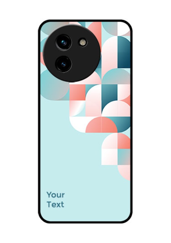 Vivo T3X 5G Custom Glass Phone CaseStylish Semi - Circle Pattern Design