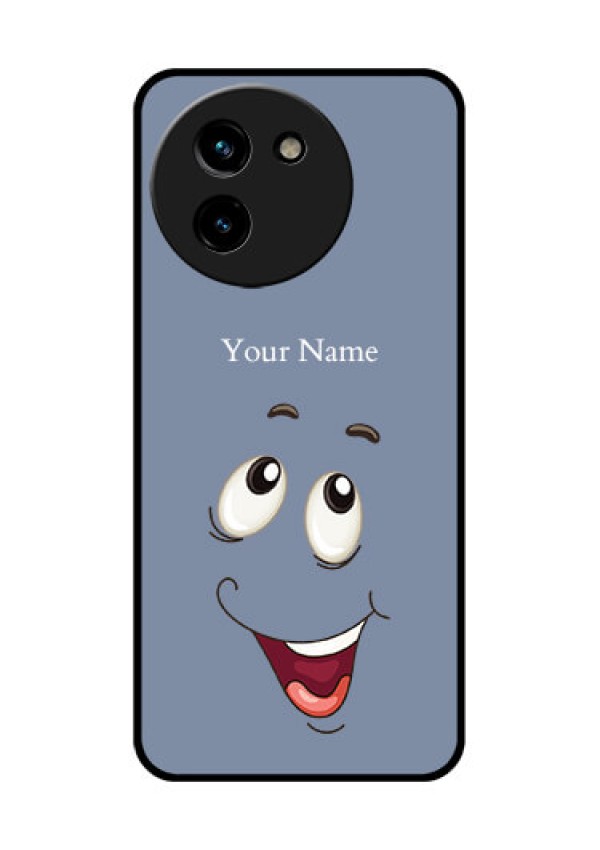 Vivo T3X 5G Custom Glass Phone CaseLaughing Cartoon Face Design