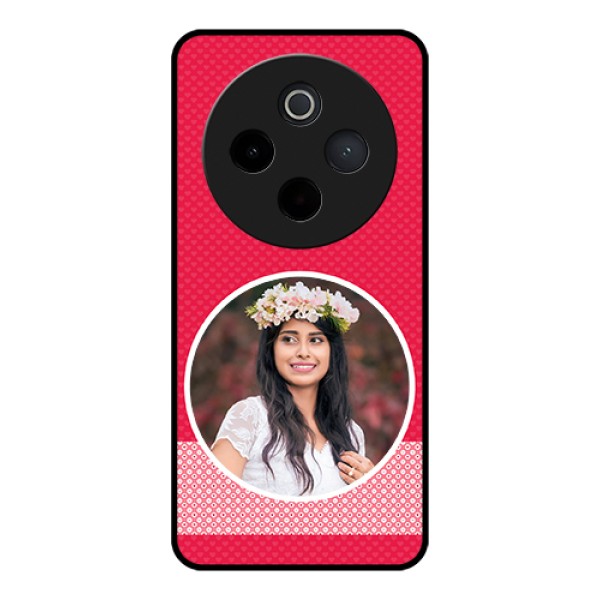 Vivo T4 5G Custom Glass Phone Case - Pink Color Pattern Design Vivo T4 5G Custom Glass Phone Case - Pink Color Pattern Design