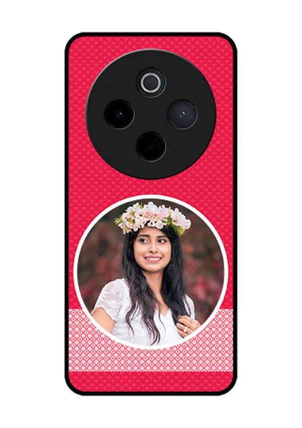 Vivo T4 5G Custom Glass Phone Case - Pink Color Pattern Design