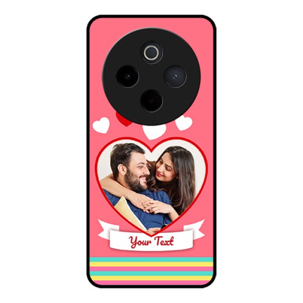 Vivo T4 5G Custom Glass Phone Case - Love Shapes Doodle Design Vivo T4 5G Custom Glass Phone Case - Love Shapes Doodle Design