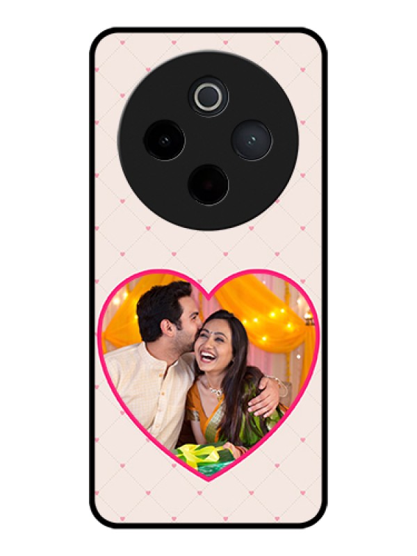 Custom Vivo T4 5G Custom Glass Phone Case - Heart Shape Design