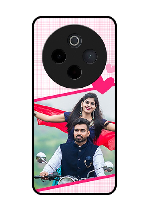 Vivo T4 5G Custom Glass Phone Case - Love Shape Heart Design