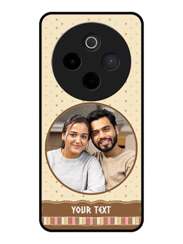 Custom Vivo T4 5G Custom Glass Phone Case - Brown Dotted Mobile Case Design