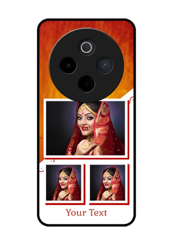 Vivo T4 5G Custom Glass Phone Case - Wedding Memories Design