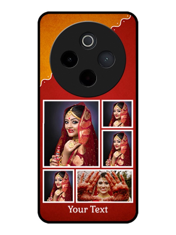 Custom Vivo T4 5G Custom Glass Phone Case - Wedding Pic Upload Design