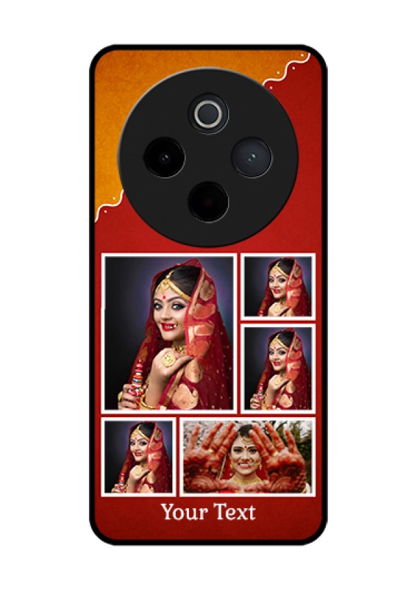 Vivo T4 5G Custom Glass Phone Case - Wedding Pic Upload Design