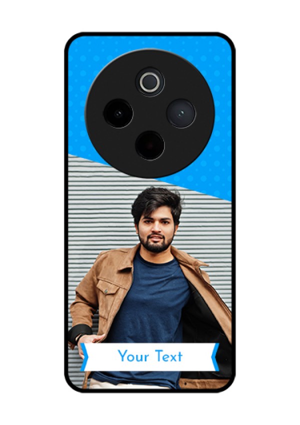 Vivo T4 5G Custom Glass Phone Case - Simple Blue Color Design