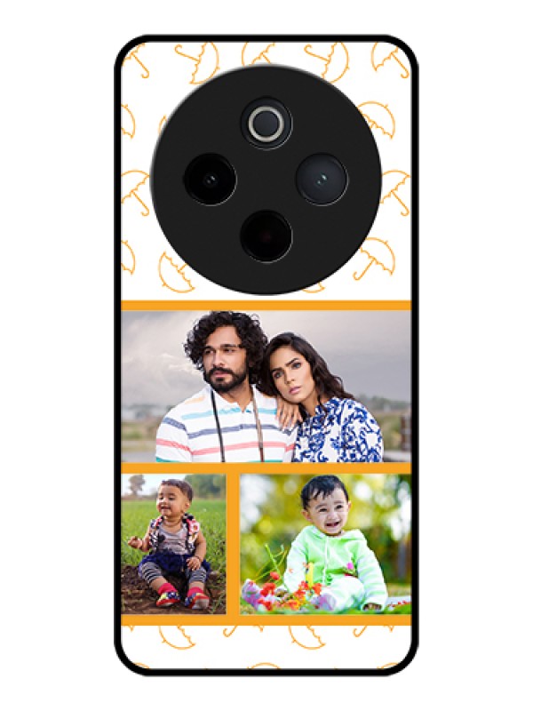 Custom Vivo T4 5G Custom Glass Phone Case - Yellow Pattern Design