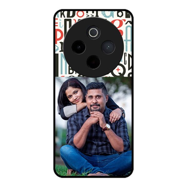 Vivo T4 5G Custom Glass Phone Case - Alphabet Design