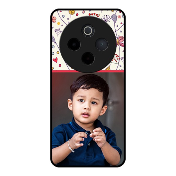 Vivo T4 5G Custom Glass Phone Case - Premium Floral Design