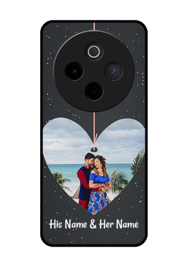 Vivo T4 5G Custom Glass Phone Case - Hanging Heart Design