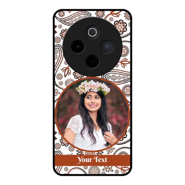 Vivo T4 5G Custom Glass Phone Case - Abstract Flower Design