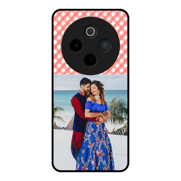 Vivo T4 5G Custom Glass Phone Case - Pink Pattern Design
