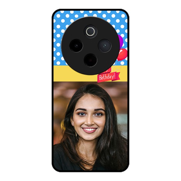 Vivo T4 5G Custom Glass Phone Case - Happy Birthday Design
