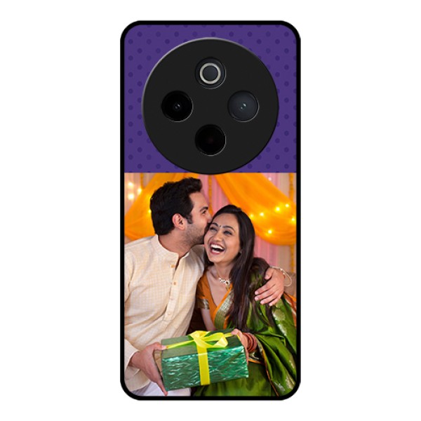 Vivo T4 5G Custom Glass Phone Case - Violet Colored Pattern Design Vivo T4 5G Custom Glass Phone Case - Violet Colored Pattern Design