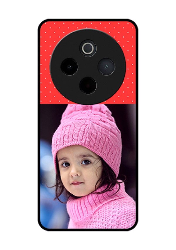 Vivo T4 5G Custom Glass Phone Case - Red Pattern Design