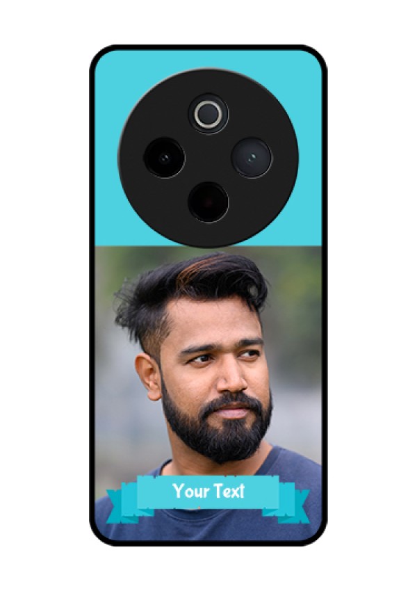Vivo T4 5G Custom Glass Phone Case - Blue Color Design