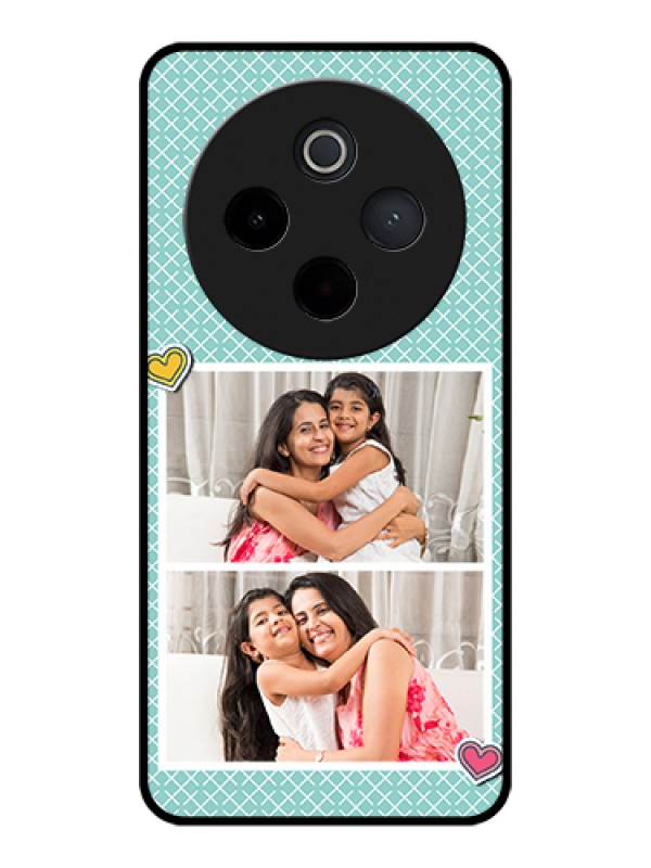 Custom Vivo T4 5G Custom Glass Phone Case - 2 Image Holder With Pattern Design