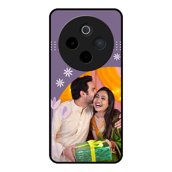 Vivo T4 5G Custom Glass Phone Case - Lavender Flowers Design