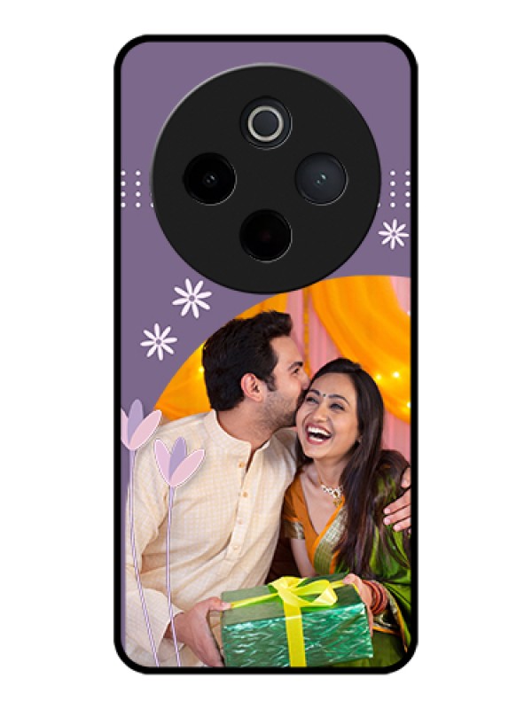 Custom Vivo T4 5G Custom Glass Phone Case - Lavender Flowers Design