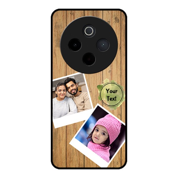 Vivo T4 5G Custom Glass Phone Case - Wooden Texture Design