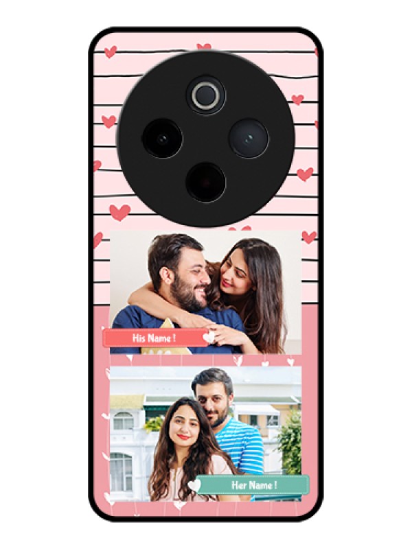 Custom Vivo T4 5G Custom Glass Phone Case - Photo With Heart Design