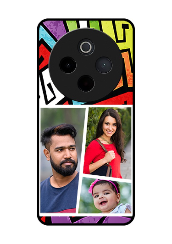 Vivo T4 5G Custom Glass Phone Case - Graffiti Pattern Design