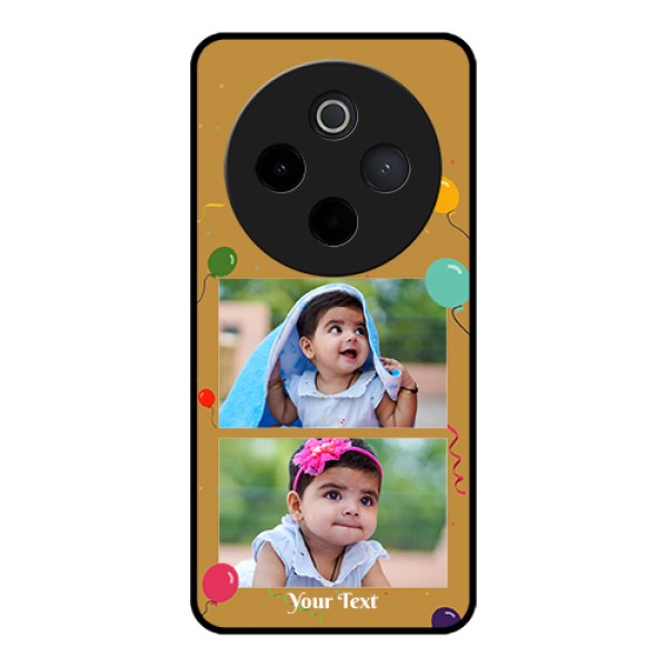 Vivo T4 5G Custom Glass Phone Case - Image Holder With Birthday Celebrations Design Vivo T4 5G Custom Glass Phone Case - Image Holder With Birthday Celebrations Design