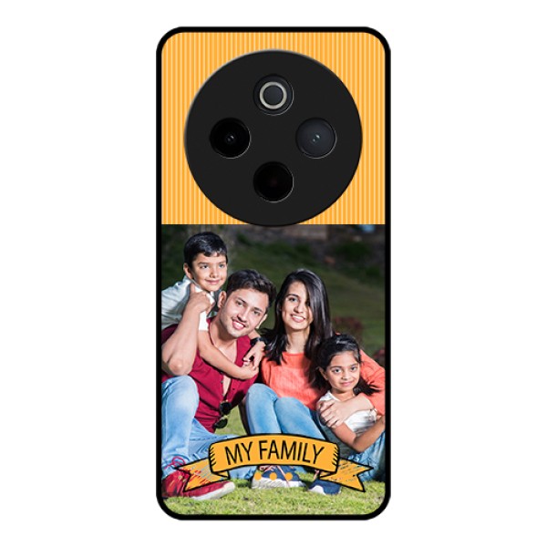 Vivo T4 5G Custom Glass Phone Case - My Family Design