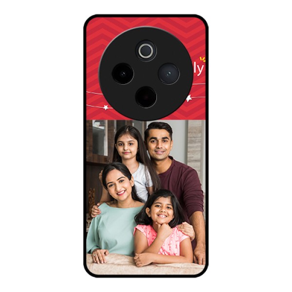 Vivo T4 5G Custom Glass Phone Case - Happy Family Design Vivo T4 5G Custom Glass Phone Case - Happy Family Design