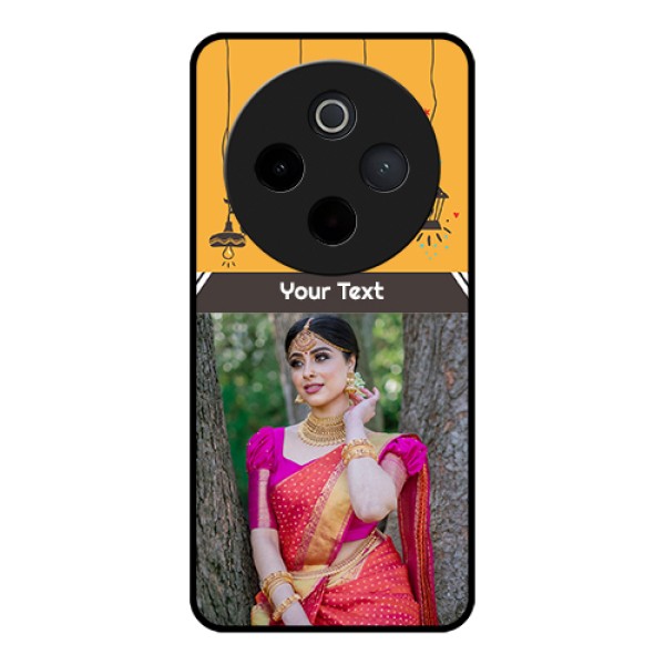 Vivo T4 5G Custom Glass Phone Case - With Family Picture And Icons Vivo T4 5G Custom Glass Phone Case - With Family Picture And Icons