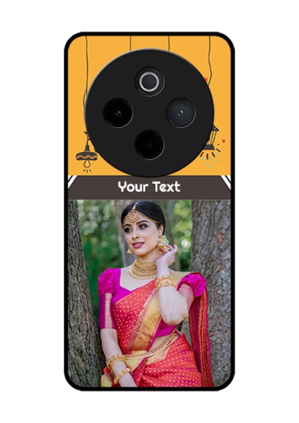 Vivo T4 5G Custom Glass Phone Case - With Family Picture And Icons