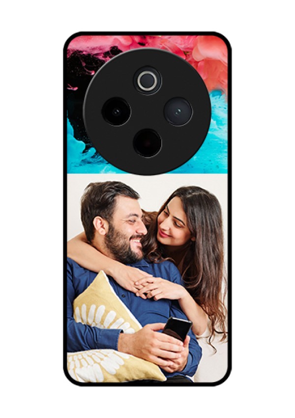 Vivo T4 5G Custom Glass Phone Case - Quote With Acrylic Painting Design