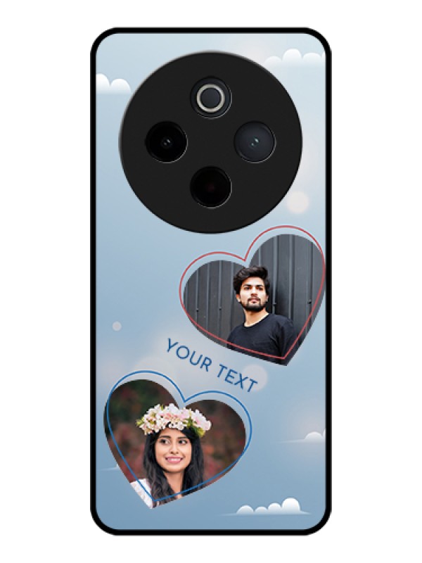 Custom Vivo T4 5G Custom Glass Phone Case - Blue Color Couple Design