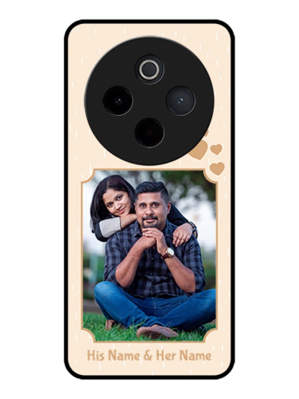 Custom Vivo T4 5G Custom Glass Phone Case - With Confetti Love Design