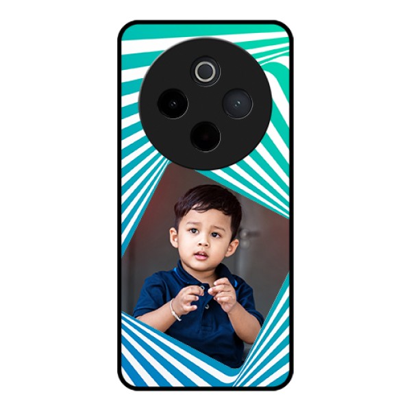 Vivo T4 5G Custom Glass Phone Case - Abstract Spiral Design