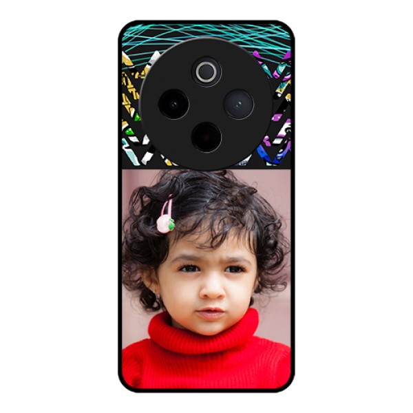 Vivo T4 5G Custom Glass Phone Case - Neon Abstract Design