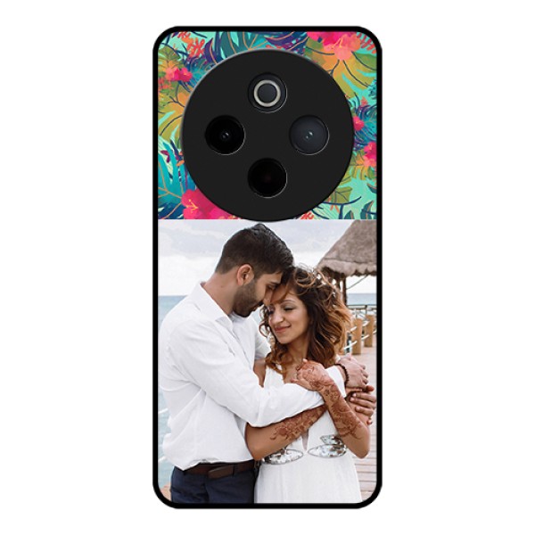 Vivo T4 5G Custom Glass Phone Case - Watercolor Floral Design