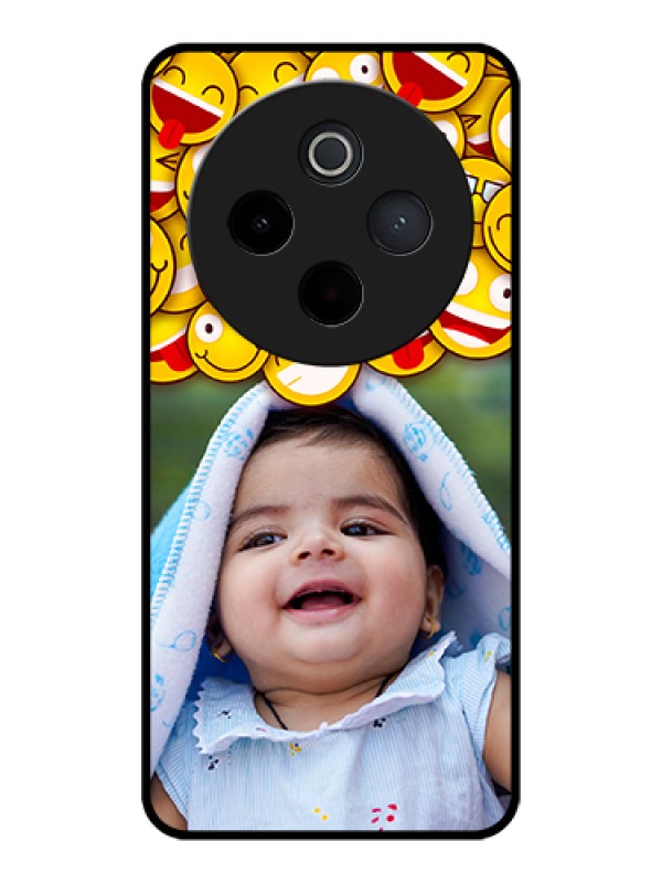 Custom Vivo T4 5G Custom Glass Phone Case - With Smiley Emoji Design