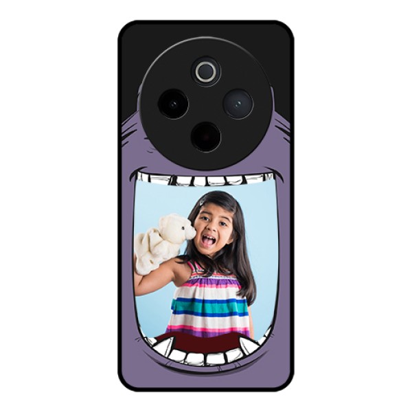 Vivo T4 5G Custom Glass Phone Case - Angry Monster Design Vivo T4 5G Custom Glass Phone Case - Angry Monster Design