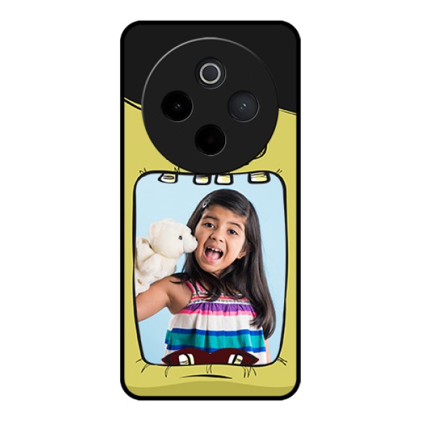 Vivo T4 5G Custom Glass Phone Case - Cartoon Monster Back Case Design
