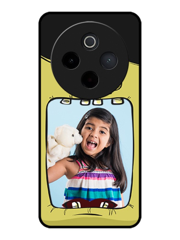 Custom Vivo T4 5G Custom Glass Phone Case - Cartoon Monster Back Case Design