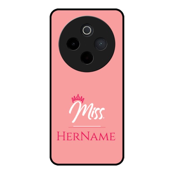 Vivo T4 5G Custom Glass Phone Case - Mrs With Name Design