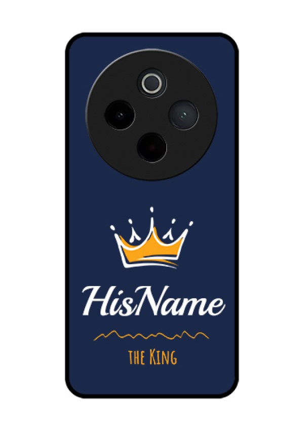Vivo T4 5G Custom Glass Phone Case - King With Name Design