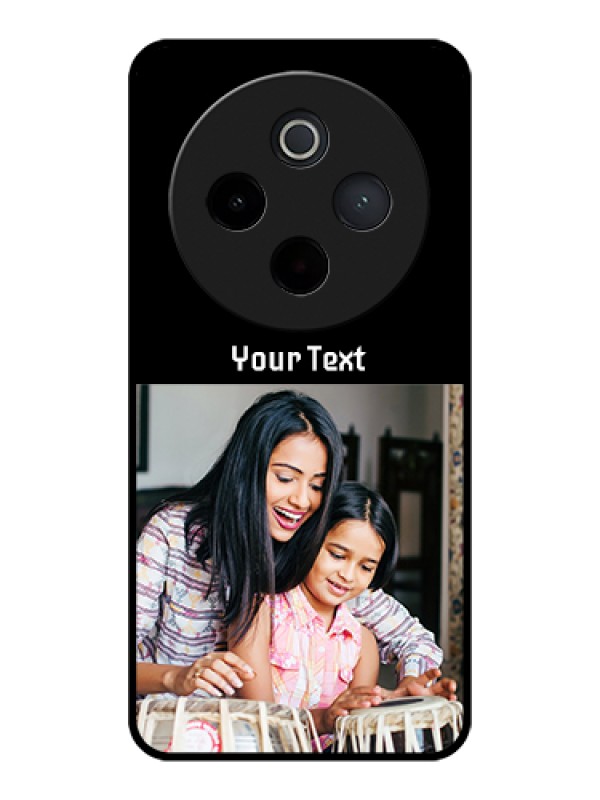 Custom Vivo T4 5G Custom Glass Phone Case - Photo With Name Design