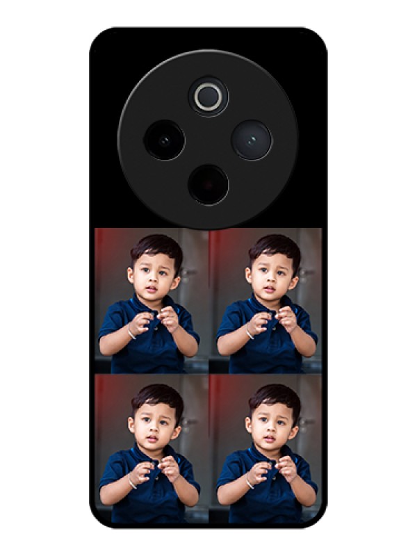 Custom Vivo T4 5G Custom Glass Phone Case - 4 Image Holder Design