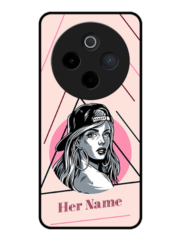 Custom Vivo T4 5G Custom Glass Phone Case - Rockstar Girl Design