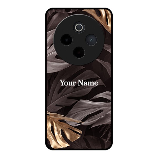 Vivo T4 5G Custom Glass Phone Case - Wild Leaves Digital Paint Design