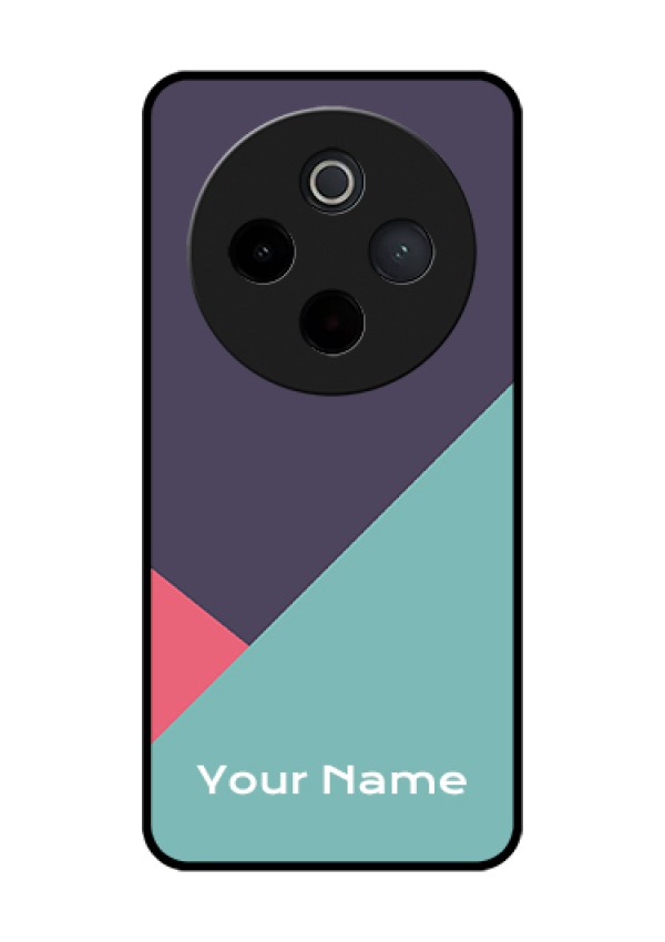 Vivo T4 5G Custom Glass Phone Case - Tri Color Abstract Design